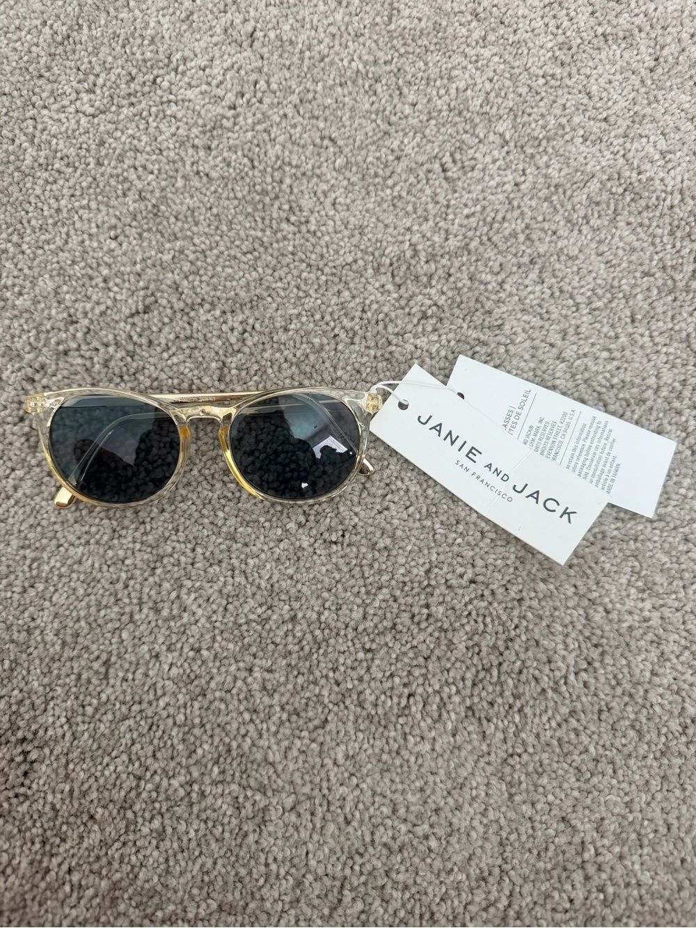 Janie and Jack Gold Frame Sunglasses with Dark Lenses 2-4 yrs